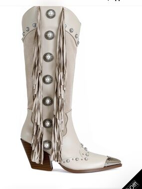 AZALEA WANG PELAGIUS-CREAM WESTERN BOOT